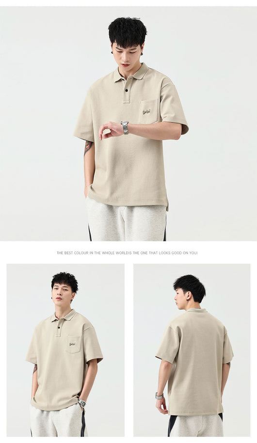Polo Retro Estival Transpirable con Solapa Manga Corta para Hombre - Image 14