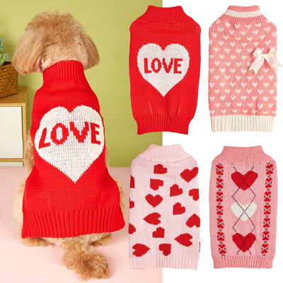 Suéter para Perro con Corazón y Moño - Diseño de Personalidad Fashion