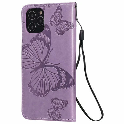 Funda de Cuero para Teléfono con Mariposa Prensada - Image 32