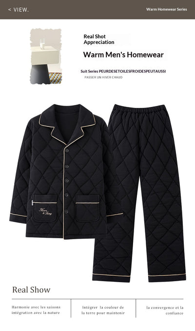 Pijama Acolchado de Tres Capas para Otoño e Invierno - Image 10
