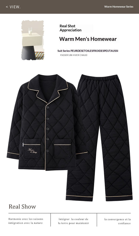 Pijama Acolchado de Tres Capas para Otoño e Invierno - Image 10