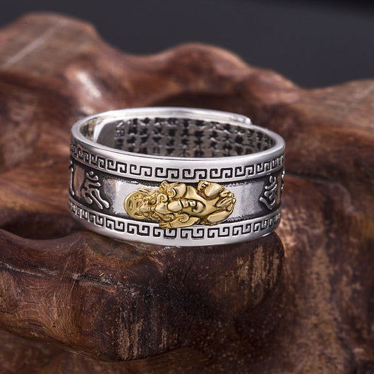 Anillo Plata Tailandesa Pixiu Amuleto de Fortuna - Image 8