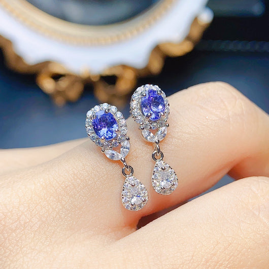 Aretes de Tanzanita Natural para Mujer - Elegancia y Sofisticación - Image 10