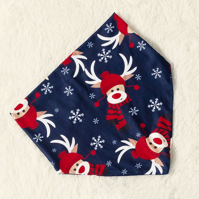 Matching family Christmas pajamas with white and navy blue long-sleeve tops, reindeer print, and "Merry Xmas!" text. - Image 8