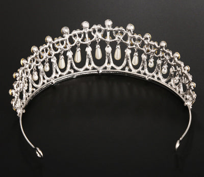 Corona de Perlas y Cristales para Novia - Tiara Elegante con Incrustaciones - Image 4
