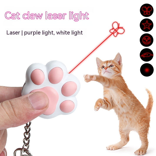 Juguete Láser Interactivo 3 en 1 con Forma de Patita de Gato - Image 7