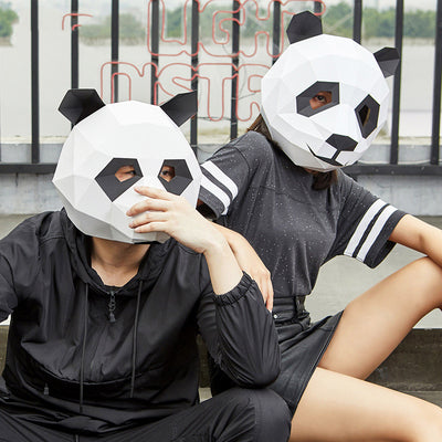 Máscara de Panda 3D Tesoro Nacional - DIY Personalizable para Fiestas