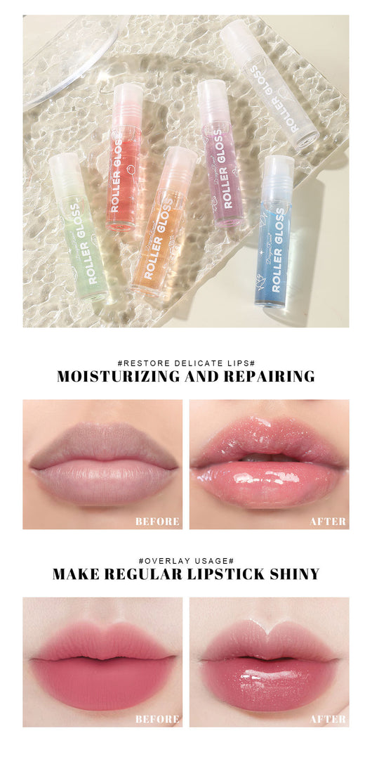 Brillo Labial Perlado Transparente con Brillantes - Efecto Espejo Luminoso - Image 14