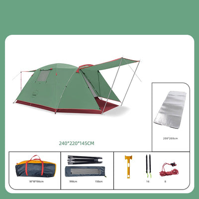 Tienda de Campaña 4 Personas Impermeable y Protección Solar - Camping Resistente - Image 10