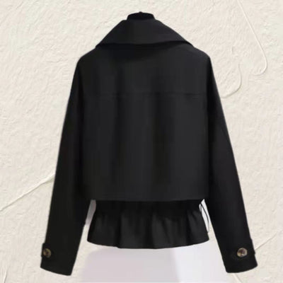 Abrigo Corto Versátil Estilo Coreano Oversize para Mujer - Image 13