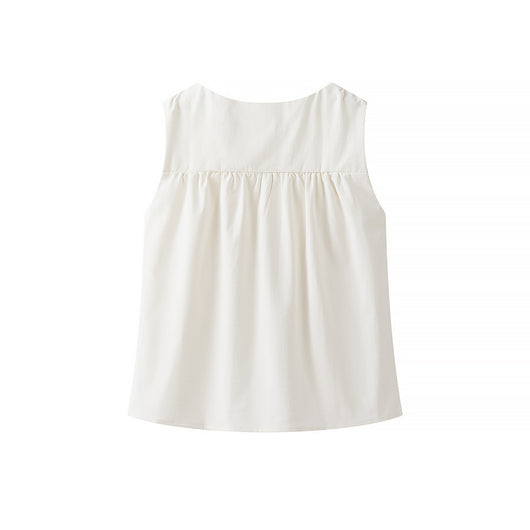 Chaleco Plisado para Mujer Cuello Redondo sin Mangas - Image 13