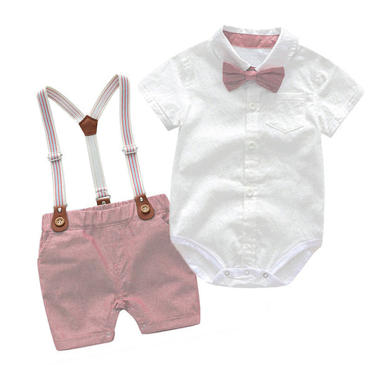 Traje Gentleman para Bebé - Conjunto Romper con Babero - Image 8