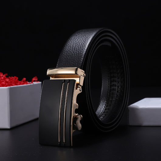 Cinturón de Cuero Suave para Hombre con Hebilla Automática - Image 10