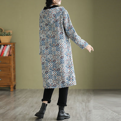 Chaqueta Acolchada Étnica con Capucha y Forro Polar Grueso - Image 5