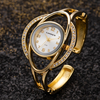 Reloj Pulsera Dama Acero Inoxidable con Cierre de Hebilla Cuarzo