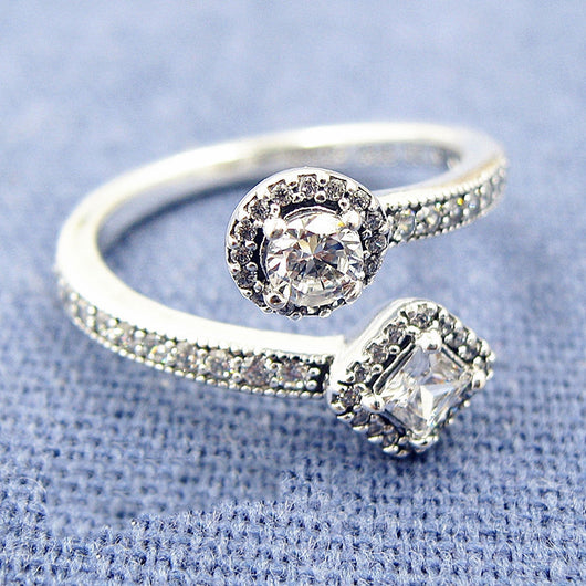 Anillo de Diamante en Plata 925 Estilo Europa y Estados Unidos - Image 6