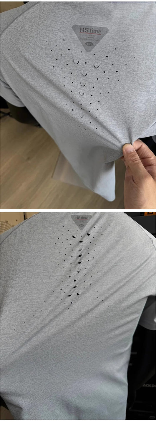 Playera Deportiva Manga Corta Perforada Secado Rápido para Hombre - Image 14