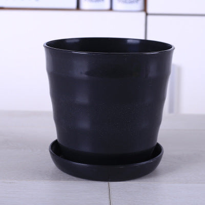 Maceta de Resina para Suculentas con Patrón Horizontal Decorativo - Image 13
