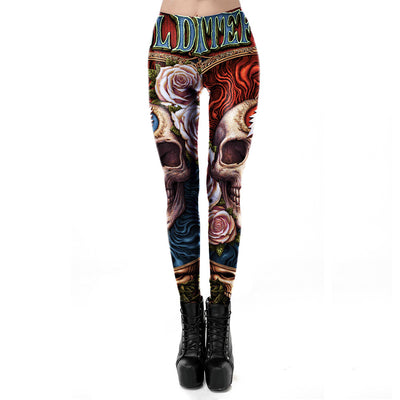 Leggings para Mujer con Estampado de Calaveras para Halloween - Image 11