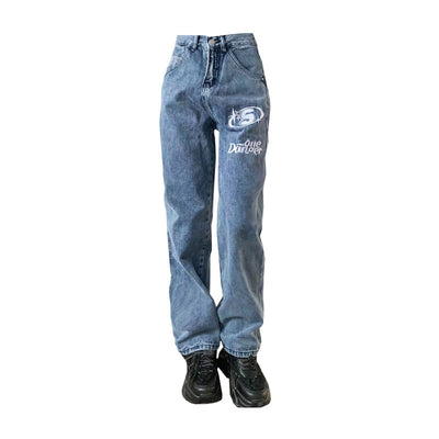 Pantalones Vaqueros Vintage con Bordado de Mariposas en Tela Pasta - Image 10