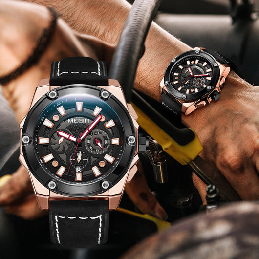 Reloj Cronógrafo Multifunción con Esfera Grande - Image 5
