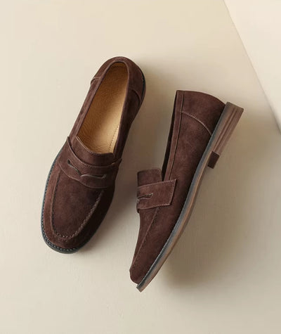 Mocasines Planos de Cuero Retro para Mujer - Image 8