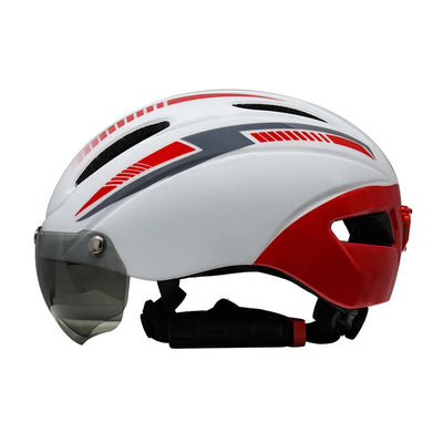 Casco de Ciclismo con Gafas Integradas y Luz Trasera - Image 3