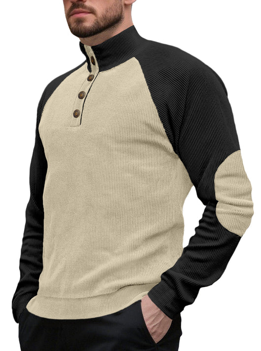 Chamarra Casual Raglan para Hombre - Cuello Alto Suelto Primavera Otoño - Image 6