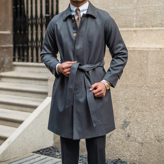 Abrigo Trench de Lana Sencillo Elegancia Atemporal - Image 7