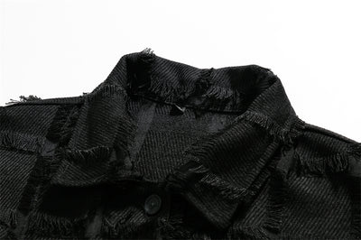 Chaqueta Jacquard con Borlas Color Sólido - Estilo High Street - Image 21