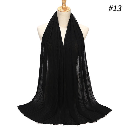 Pañuelo Gasa Plisado con Perlas de Moda - Image 15