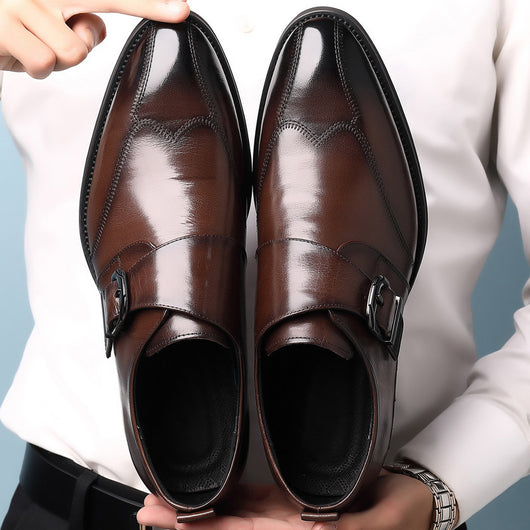 Zapatos de Cuero Casuales para Hombre con Hebilla y Bordado Termocrómico - Image 6