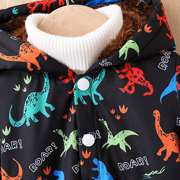 Abrigo Polar Infantil Dinosaurio con Forro Térmico