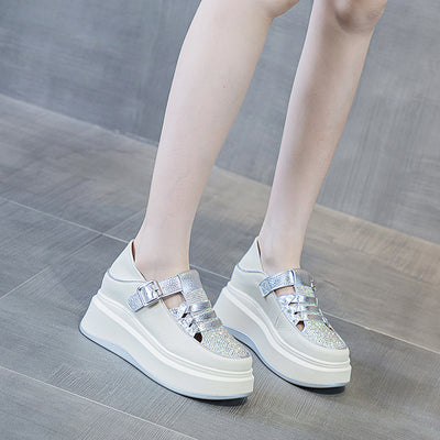 Zapatos Casuales Plataforma Cuña con Strass Reversibles - Image 2