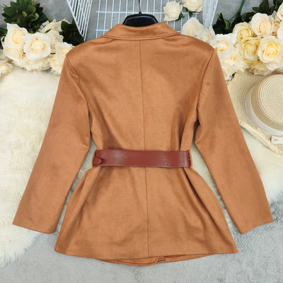 Blazer de Ante Aterciopelado para Mujer - Chaqueta Elegante de Temperamento - Image 3