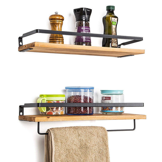 Repisa Flotante de Madera Suspendida - Estantería Mural para Baño, Cocina y Sala - Image 14