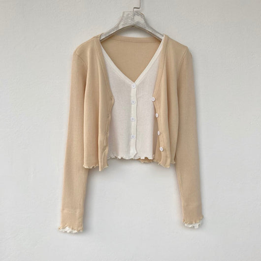 Cardigan Holgado Estilo Universitario para Mujer - Image 48