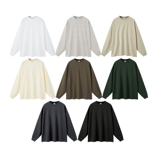 Camiseta Manga Larga Oversize para Hombre - Algodón Puro Otoño Invierno - Image 5