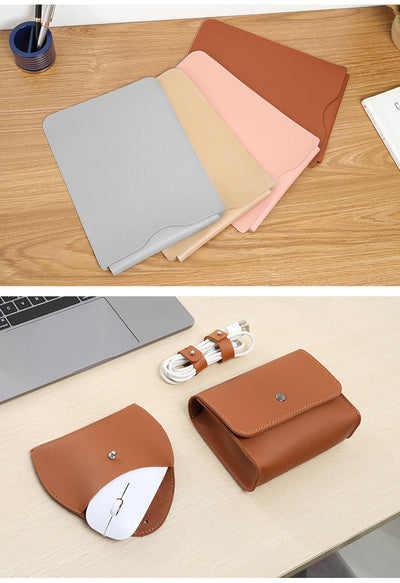 Bolsa Portafolios de Cuero con Cierre Seguro para Notebooks - Image 11