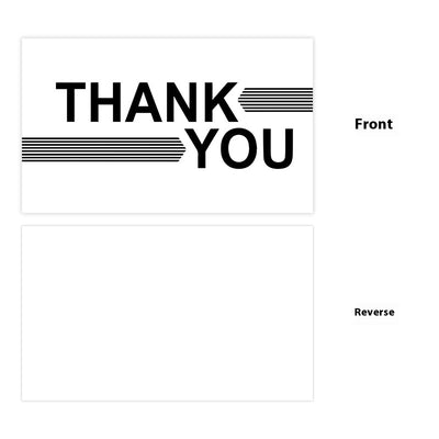 Pack de 50 Tarjetas de Agradecimiento Negro Elegante con Empaque de Regalo - Image 10