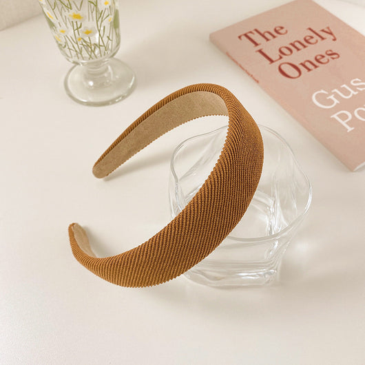 Diadema Retro de Satén con Esponja - Accesorio para Cabello Francés de Ancho Generoso - Image 7