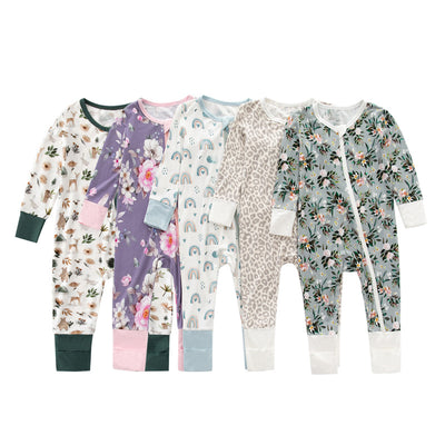 Pijama Enterizo para Bebé de Fibra de Bambú con Doble Cierre - Manga Larga Primavera Otoño - Image 4