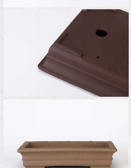Maceta Rectangular de Cerámica Púrpura Artesanal - Drenaje Óptimo para Plantas - Image 11
