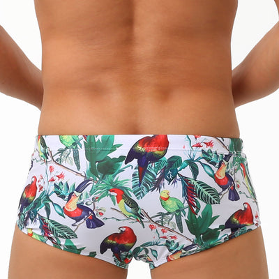 Bóxer de Baño Hombre con Estampado Floral y Aves - Image 3