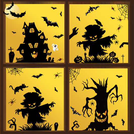 Pegatinas Decorativas de Halloween - Calabaza, Araña, Fantasma y Linterna - Image 3