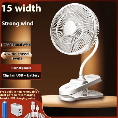 Ventilador Clip Silencioso USB para Escritorio y Dormitorio - Image 7