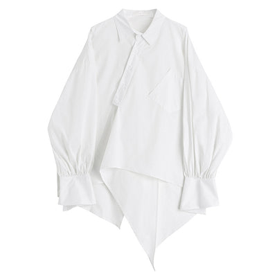 Blusa Otoñal de Diseño Asimétrico - Top Suelto Adelgazante para Mujer - Image 9