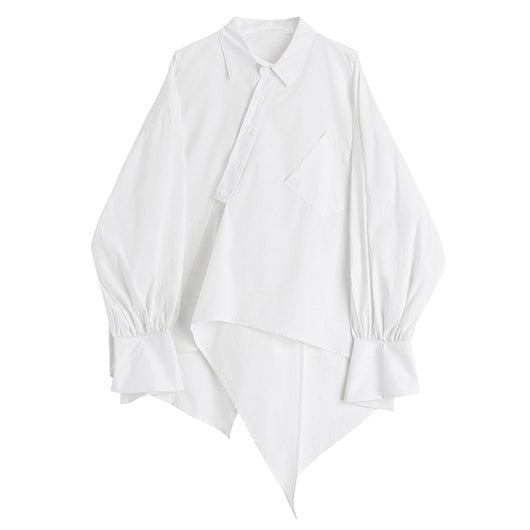 Blusa Otoñal de Diseño Asimétrico - Top Suelto Adelgazante para Mujer - Image 9