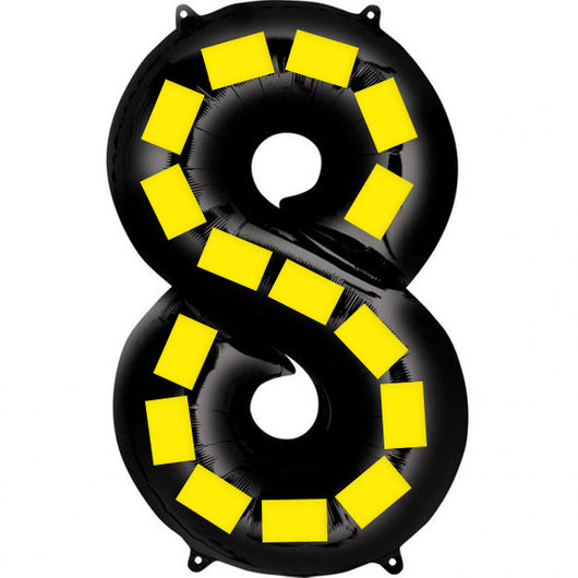 Globo Gigante Números 40 Pulgadas Negro y Amarillo con Puntos - Image 5