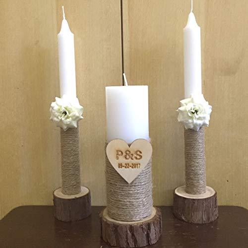 Portavelas de Madera para Bodas